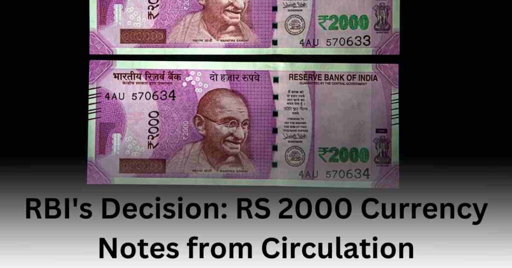 RBI's Decision: RS 2000 Currency Notes from Circulation